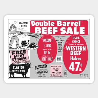 Double Barrel Beef Sale Sticker